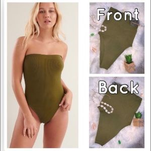 Seamless bandeau bodysuit